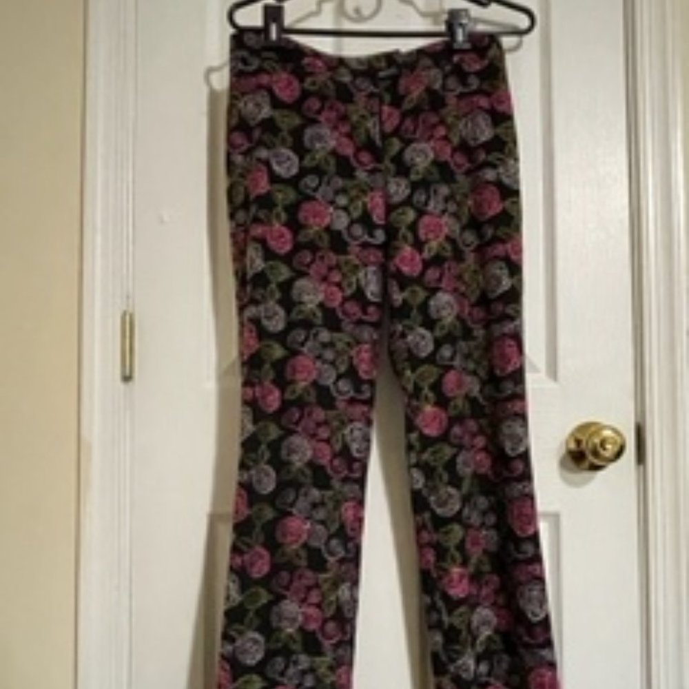 Nicole Miller Floral Pants Size 8